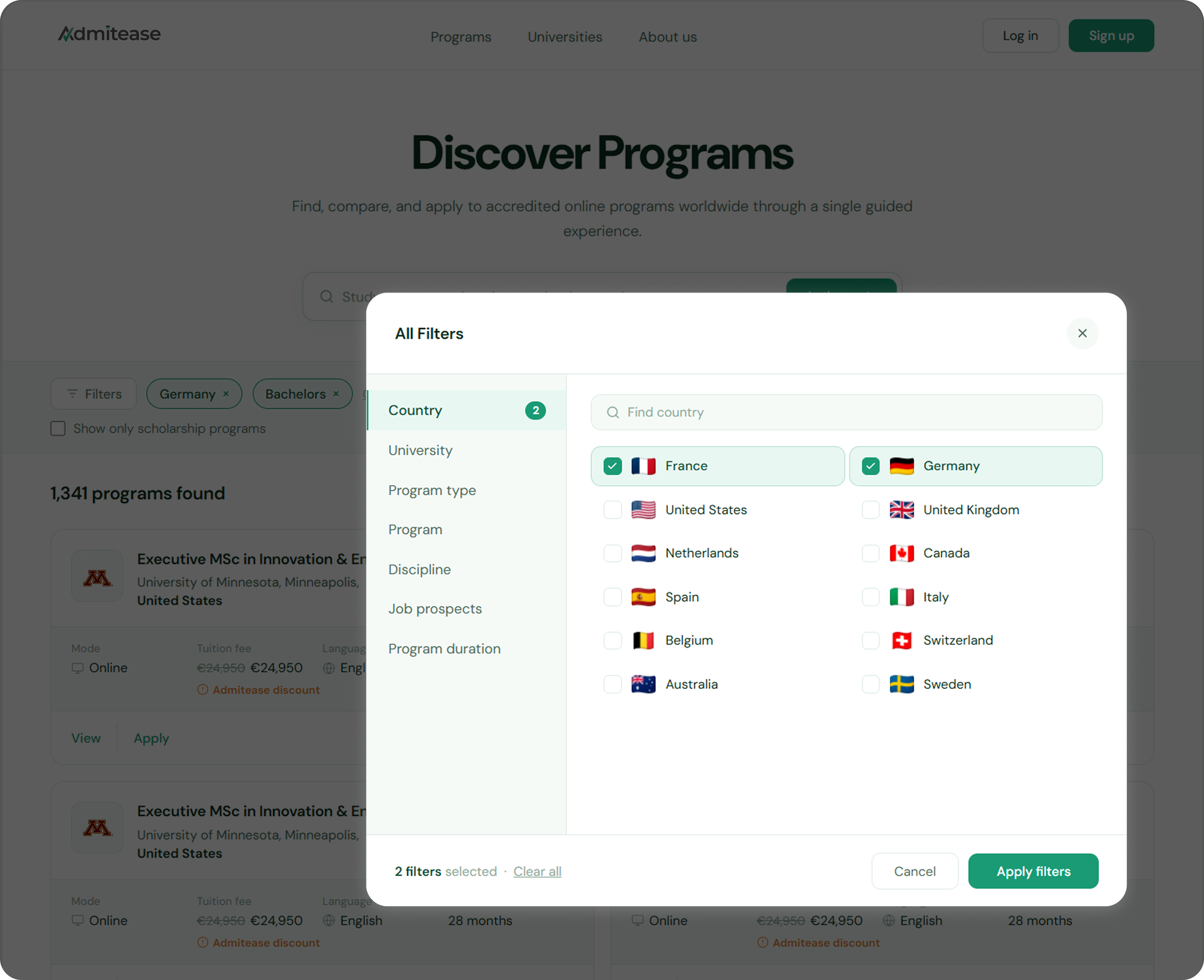 Search after redesign